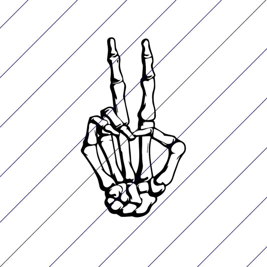 Skeleton Peace Sign