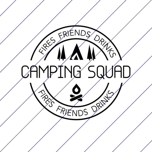Fries Friends Drinks Camping Squad