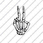 Skeleton Peace Sign