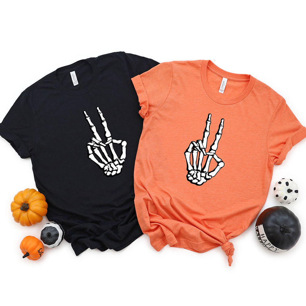 Skeleton Peace Sign