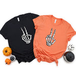 Skeleton Peace Sign