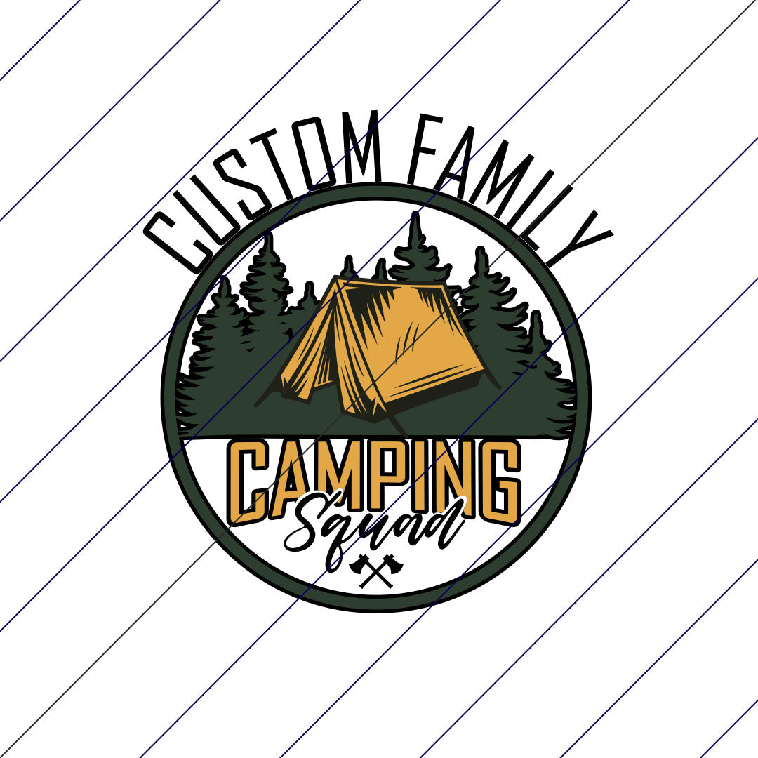 Custom Family Name Camping Squad