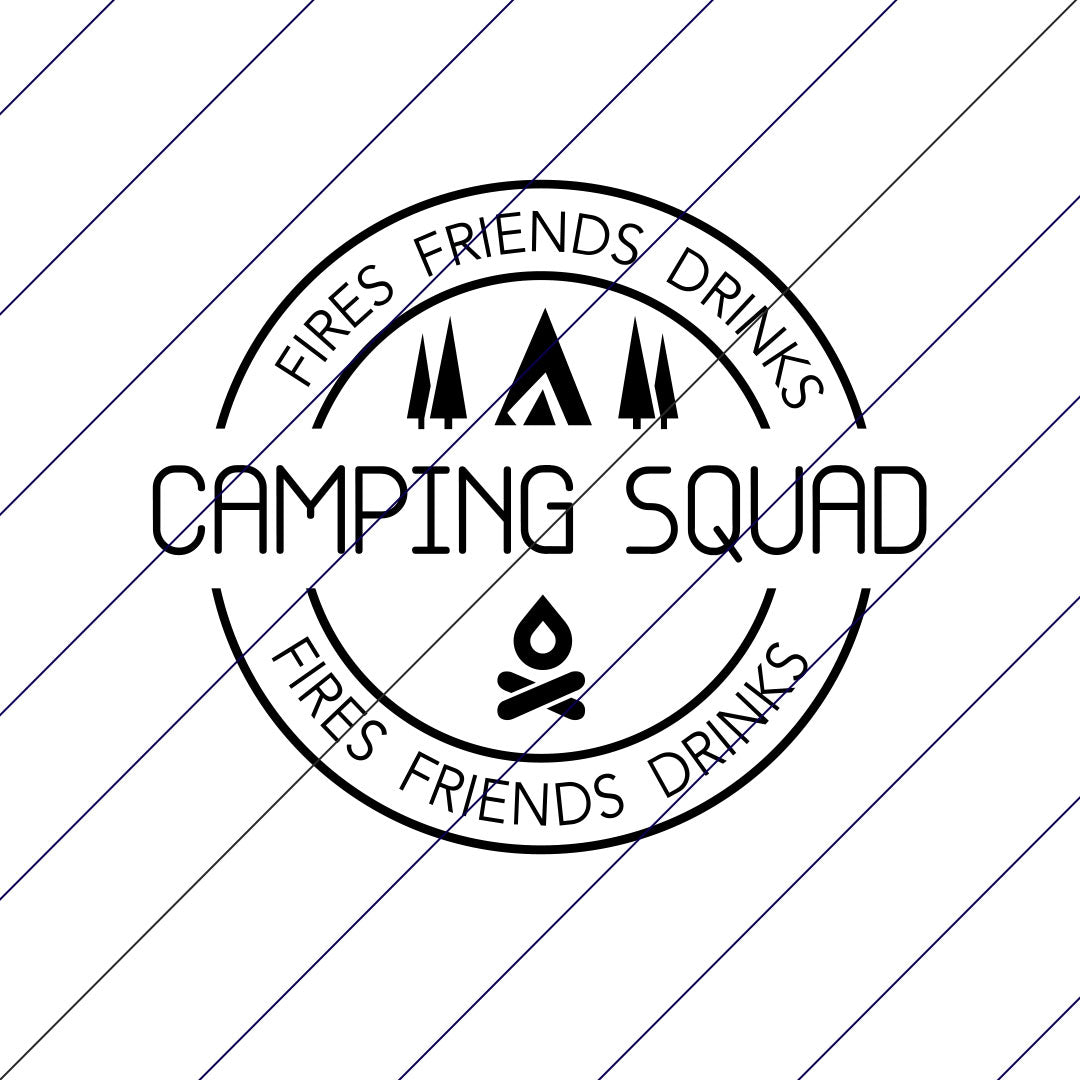 Fries Friends Drinks Camping Squad