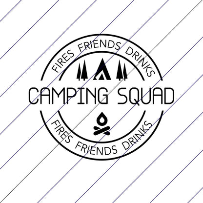Fries Friends Drinks Camping Squad