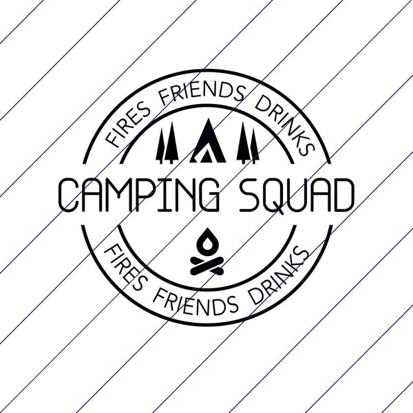 Fries Friends Drinks Camping Squad
