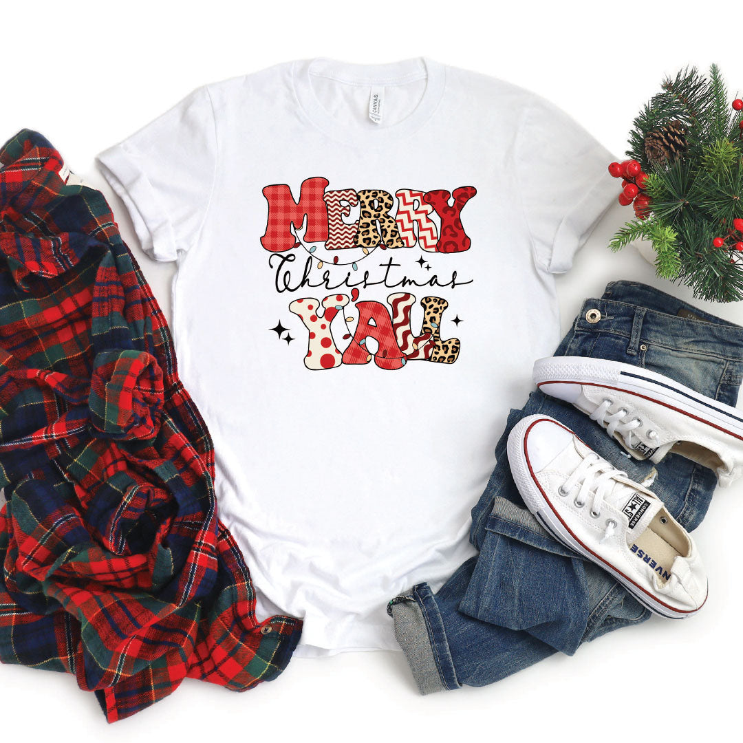Merry Christmas Yall Plaid